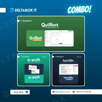 Educational Combo With AI – Quillbot, গ্রাম্মার-লি, টার্নি-টিন & Chat-GPT (Shared & Personal Accounts)